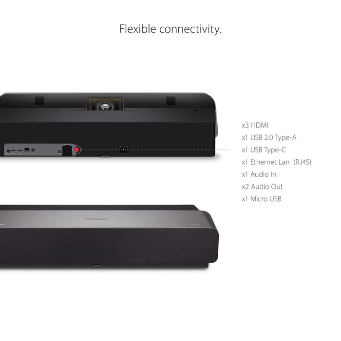 ViewSonic X1000-4K HDR Ultra Short Throw Smart LED Soundbar Projector