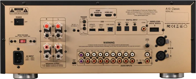Advance Paris A10 Classic Integrated Amplifier with tube pre-amplification and HDMI ARC - ProHiFi India