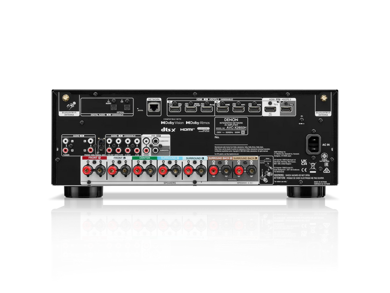 Denon AVC-X2850H 7.2 Channel 150W 8K AV Amplifier with Dolby Atmos & HEOS