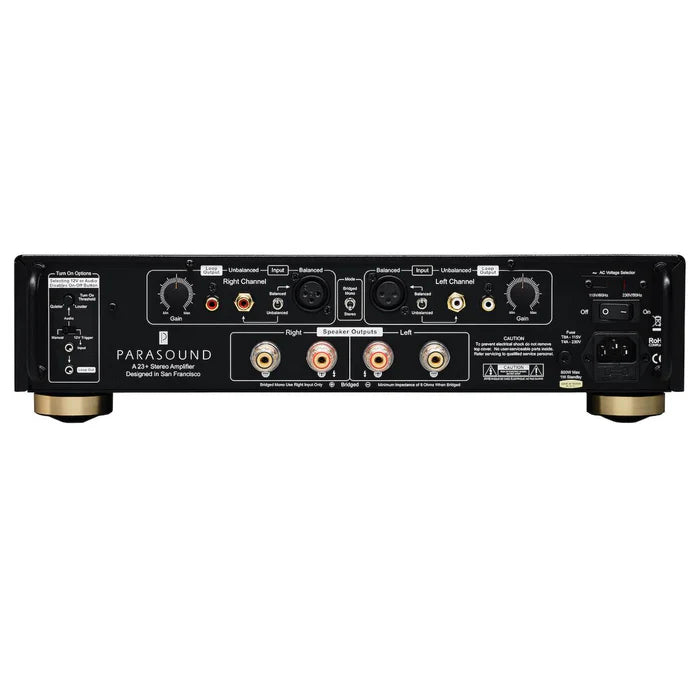 Parasound Halo A 23+ 2-Channel 160W Stereo Power Amplifier, John Curl, Bridgeable