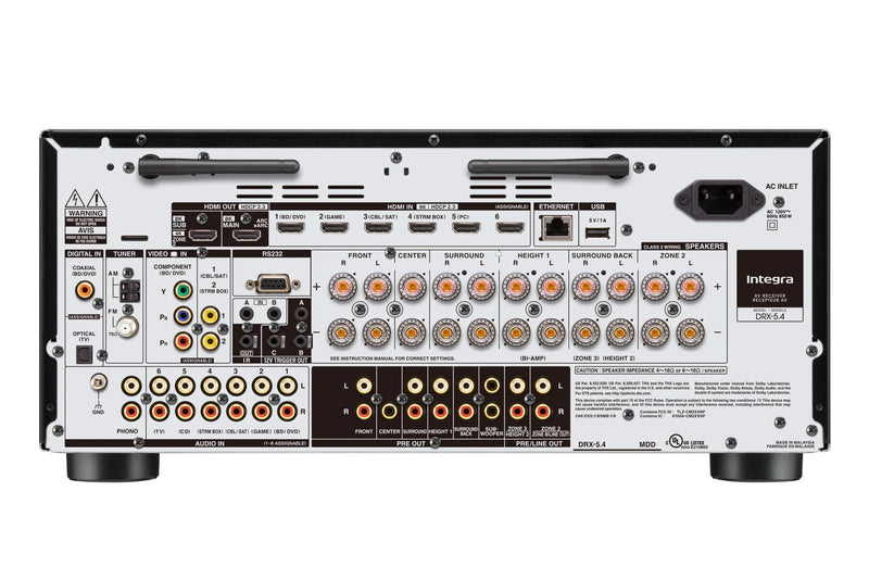 Integra DRX 5.4 9.2-Channel Network AV Receiver, 250W @ 6ohms, 120W FTC x 9 ch with Dirac Live - ProHiFi India