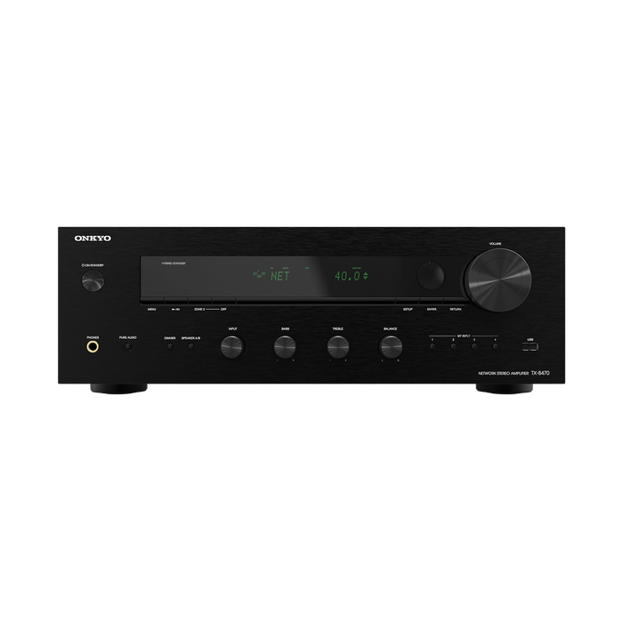 Onkyo TX-8470 Stereo Network Receiver with built-in Wi-Fi®, Bluetooth®, Apple AirPlay® 2, and HDMI