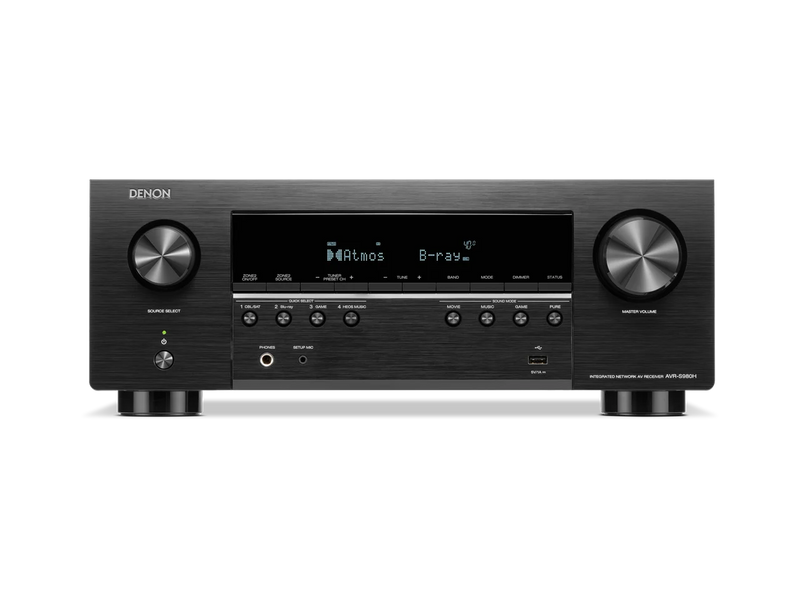 Denon AVR-S980H 7.2 Channel 90W 4K/8K AV Receiver, Dolby Atmos, HEOS