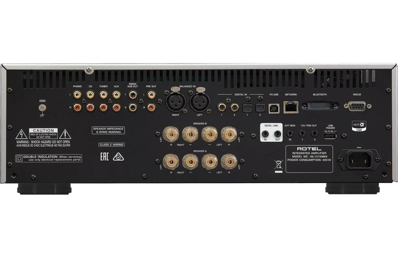 Rotel RA 1572 MKII Integrated Amplifier Class AB 2x120W (8 ohms) with Bluetooth, DAC & Phono Stage