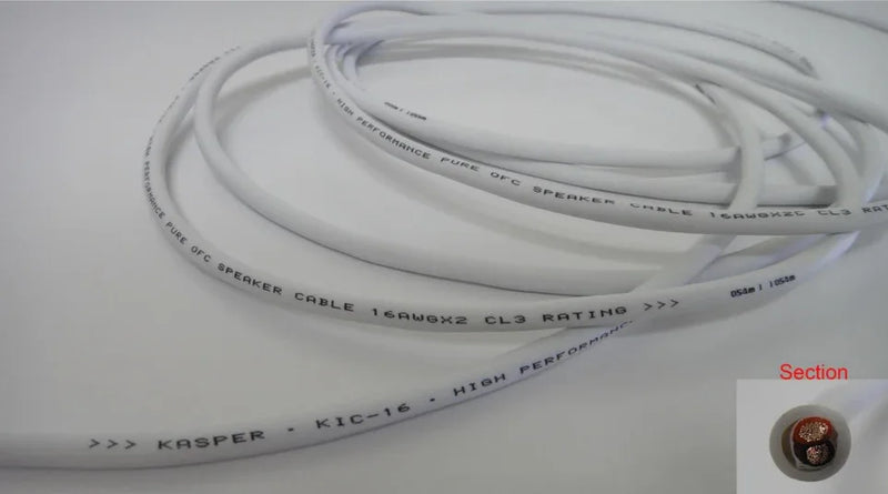 Kasper KIC-16/150 16AWG Speaker Cable (MATT WHITE) - ProHiFi India