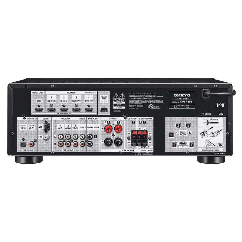 Onkyo TX-SR-393 5.2-Channel AV Receiver with Bluetooth - ProHiFi India