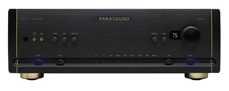 Parasound Halo HINT 6 160W Integrated Amplifier, ESS DAC, MM/MC Phono, HT Bypass