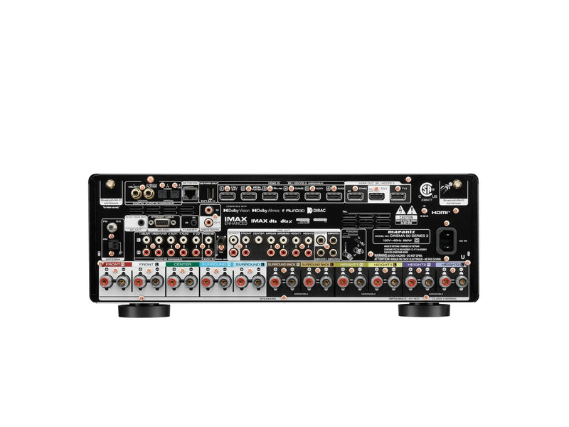 Marantz CINEMA 50 SERIES 2 in black, rear connections, US model shown
