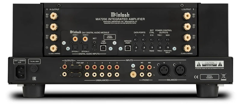 McIntosh MA7200 Integrated Amplifier 2x200W with Autoformers, DA2 DAC & MM/MC Phono Stage
