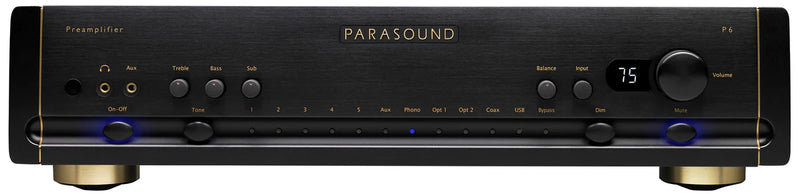 Parasound Halo P6 2.1 Channel Preamplifier & DAC with MM/MC Phono, USB