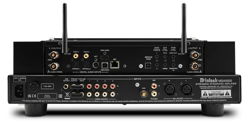 McIntosh MSA5500 Streaming Integrated Amplifier 2x100W (8 ohms) with DAC, Phono Stage & HDMI ARC