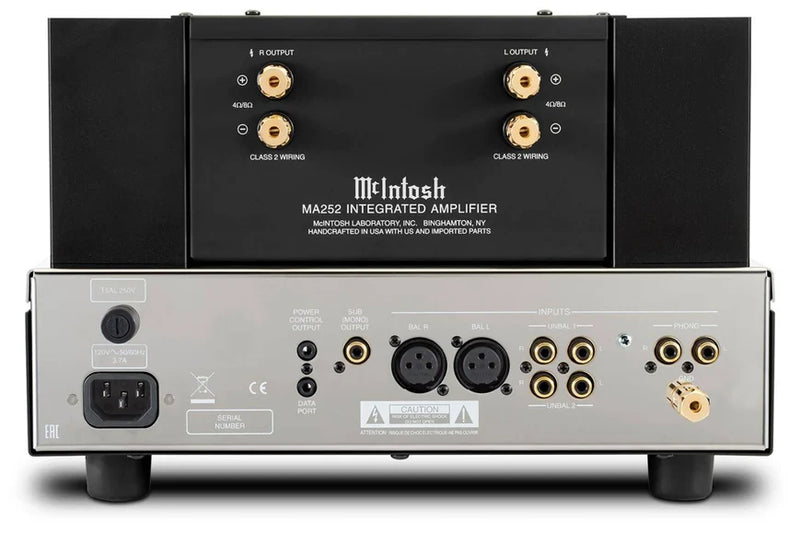McIntosh MA252 Hybrid Integrated Amplifier 2x100W (8 ohms) with Tube Preamp & MM Phono Stage