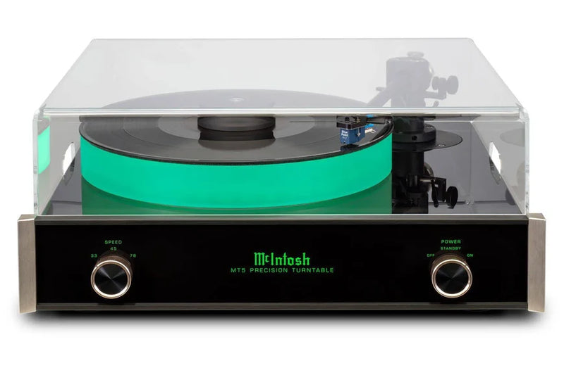McIntosh MT5 Precision Turntable with Sumiko Amethyst MM Cartridge, Illuminated Platter & Dust Cover