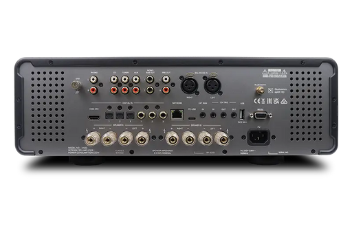 Rotel Michi Prestige X430 rear input and speaker connections