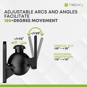 Techly Wall Satellite Speakers Brackets with Capacity Up to 3.5kg Black (Pair) - ProHiFi India