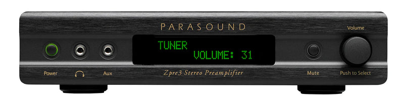 Parasound ZC ZPre3 Compact Stereo Preamplifier, HT Bypass, Control4, Sub Out