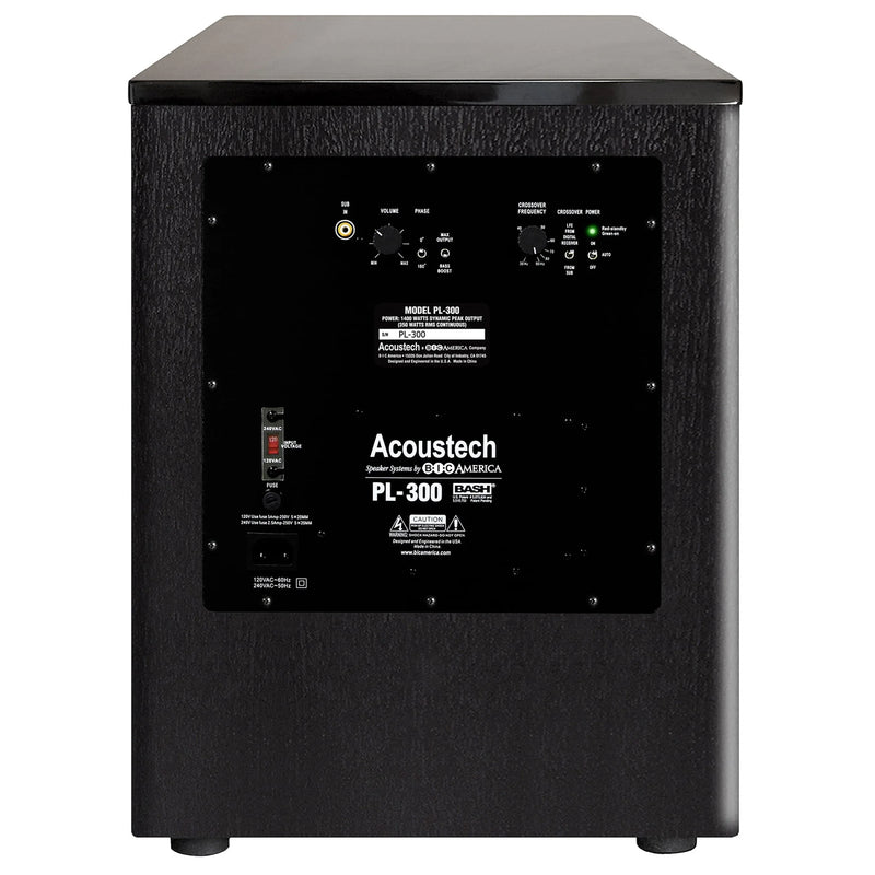 BIC America Acoustech PL-300 – 1400W 12” Powered Subwoofer - ProHiFi India