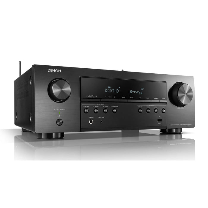 Denon AVR-S650H 5.2ch AV Receiver with Online Music Streaming & Voice Control - Angled View
