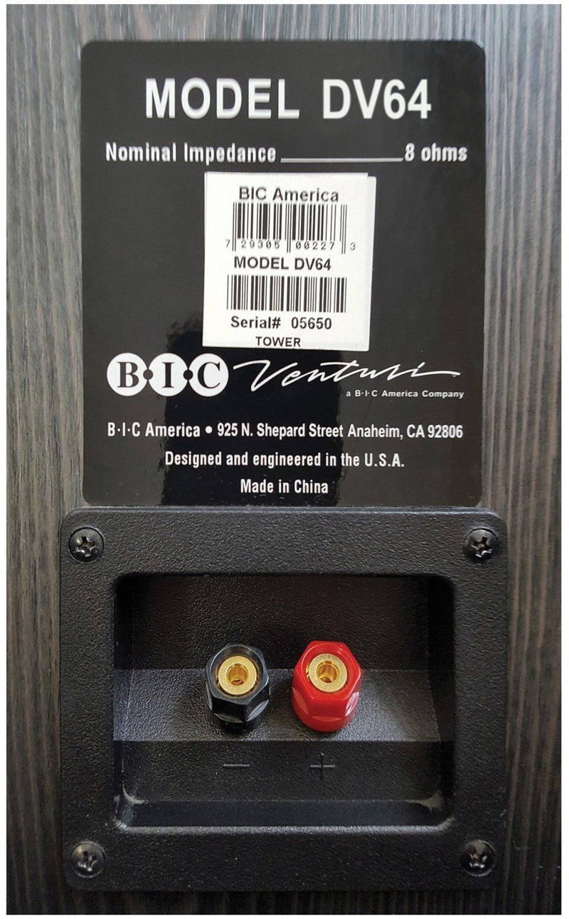 BIC America Venturi DV64 200W 2-Way Tower Speaker - ProHiFi India